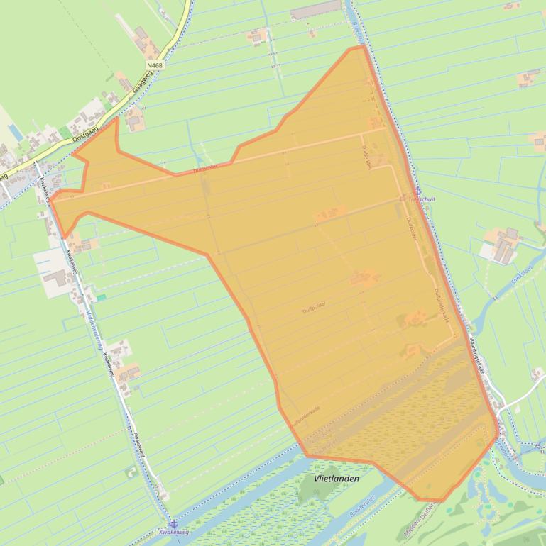 Kaart van postcodegebied 3155CA.