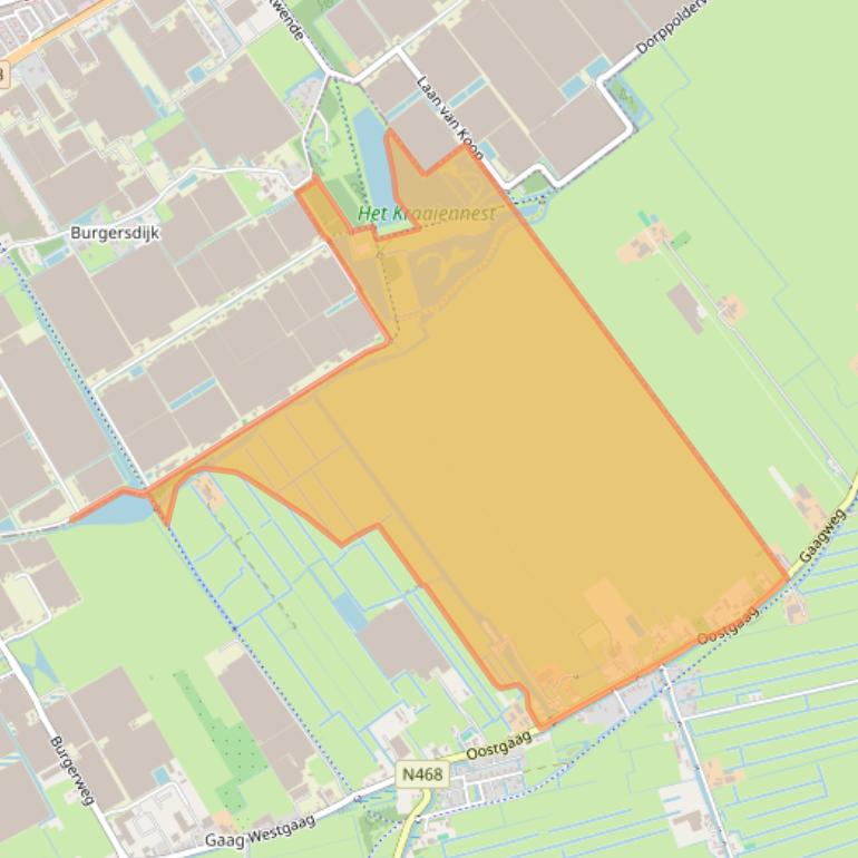 Kaart van postcodegebied 3155CE.