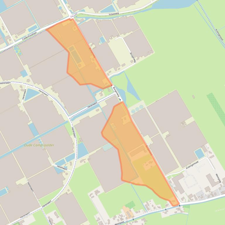 Kaart van postcodegebied 3155DA.