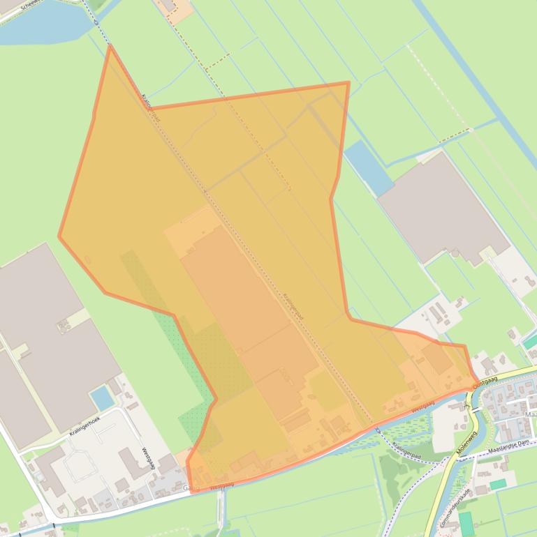 Kaart van postcodegebied 3155DE.