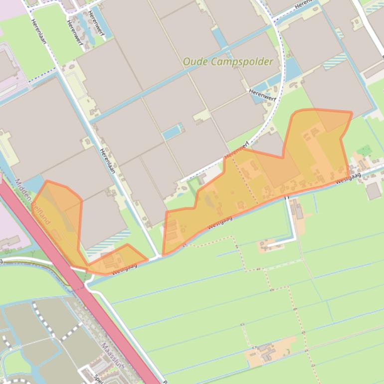 Kaart van postcodegebied 3155DJ.