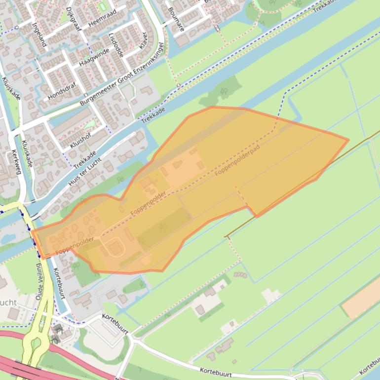 Kaart van postcodegebied 3155EA.