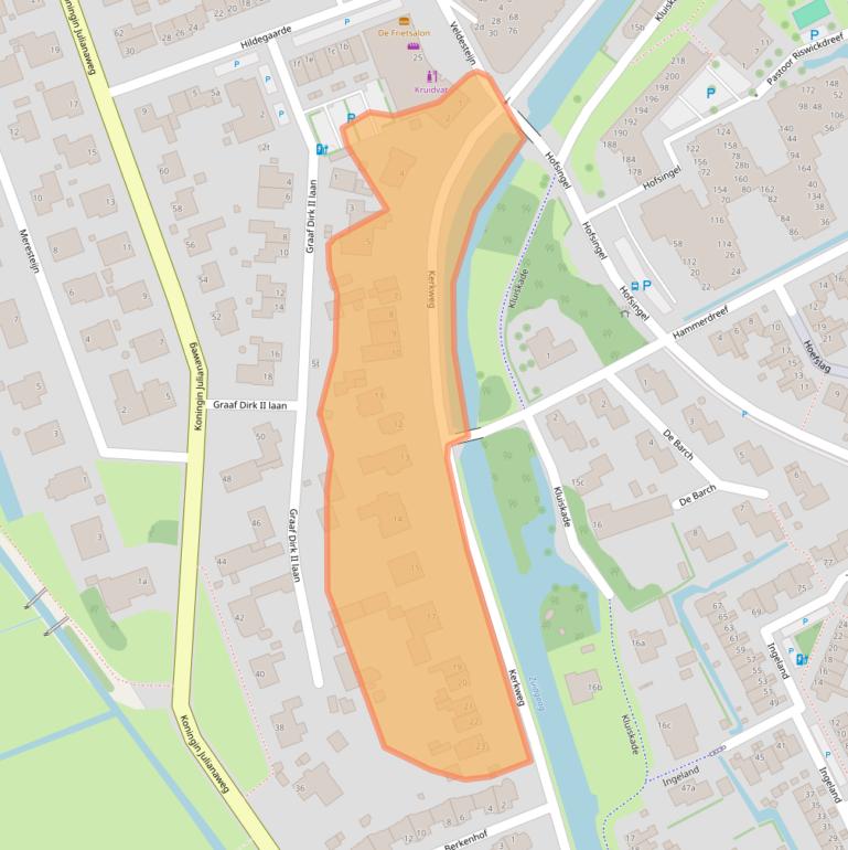 Kaart van postcodegebied 3155EC.