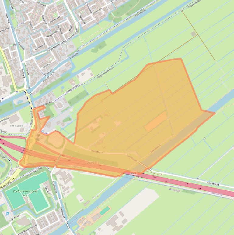 Kaart van postcodegebied 3155EH.