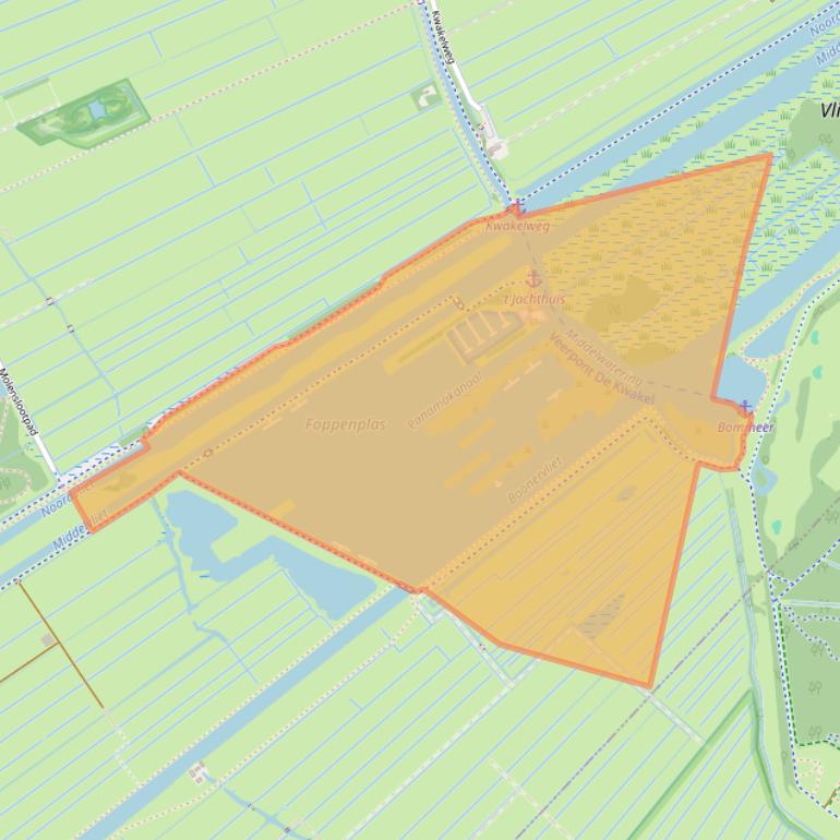 Kaart van postcodegebied 3155ET.
