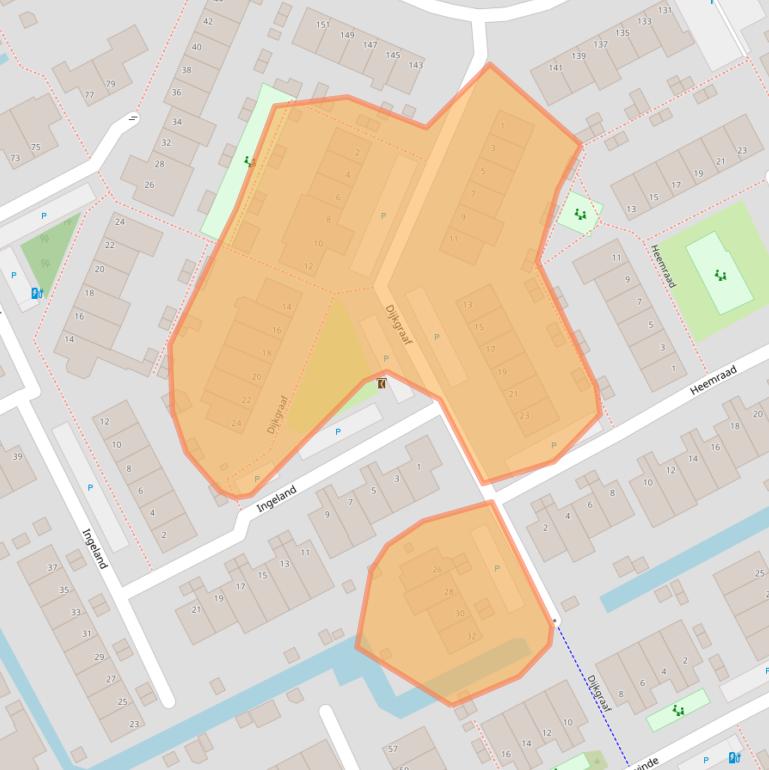Kaart van postcodegebied 3155GA.