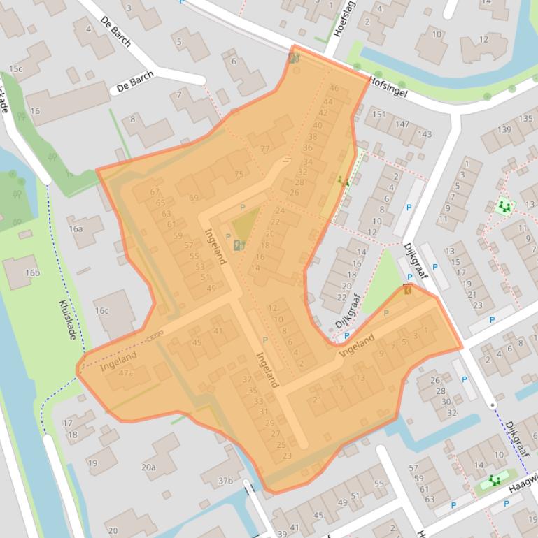 Kaart van postcodegebied 3155GC.