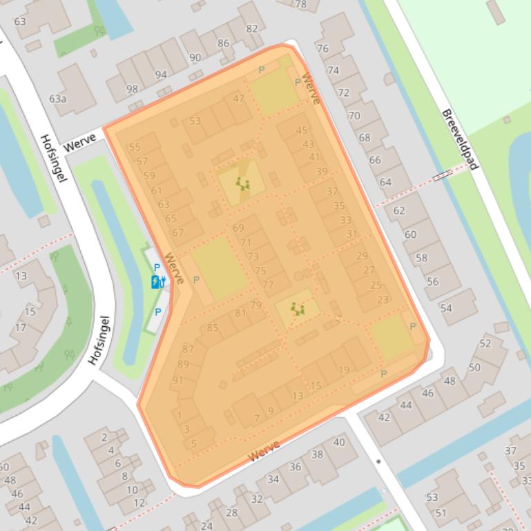 Kaart van postcodegebied 3155GL.