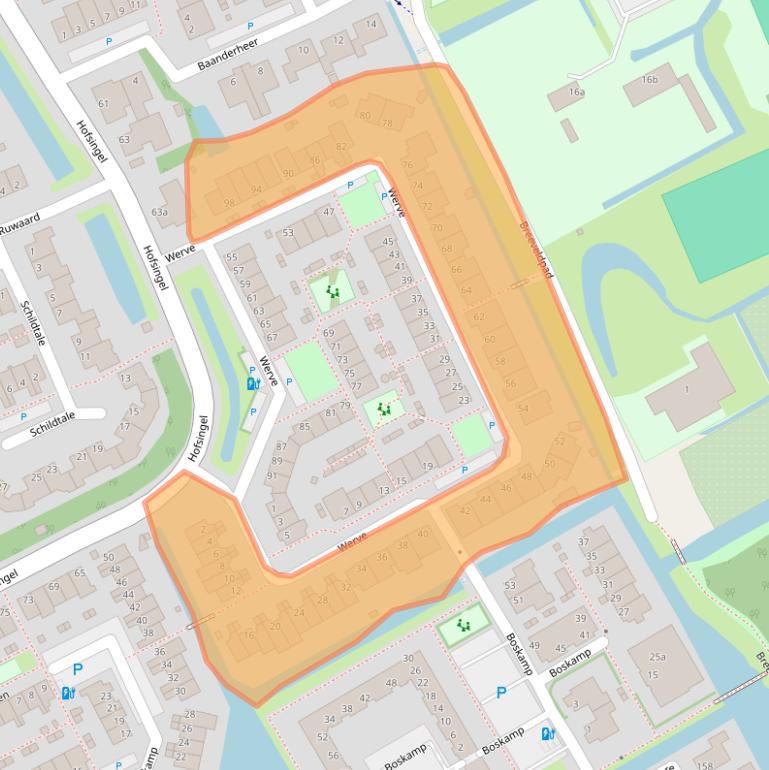 Kaart van postcodegebied 3155GM.
