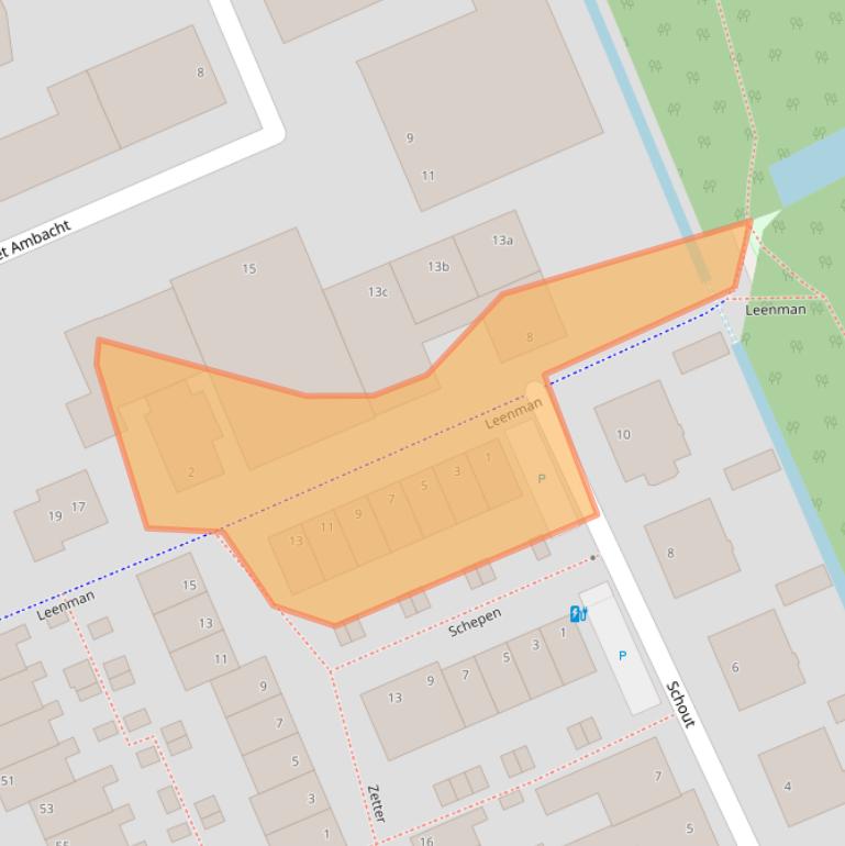 Kaart van postcodegebied 3155NC.