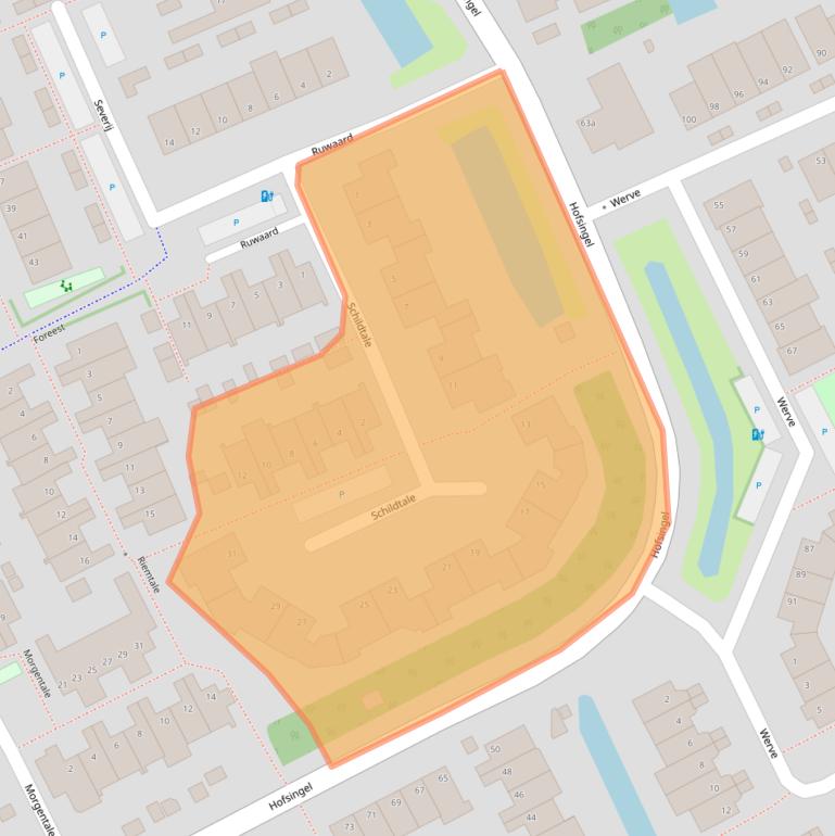 Kaart van postcodegebied 3155NG.
