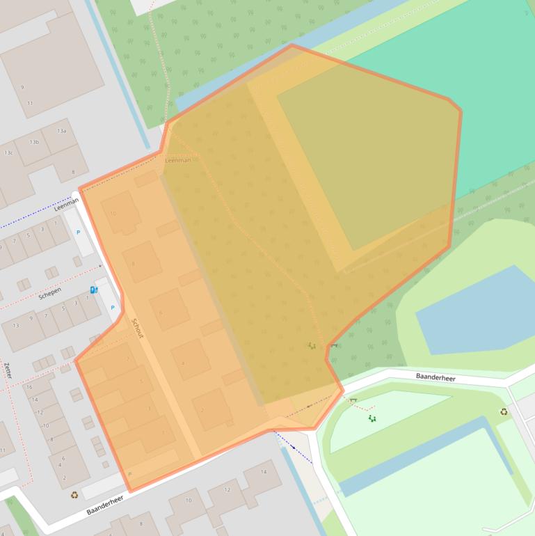 Kaart van postcodegebied 3155NH.