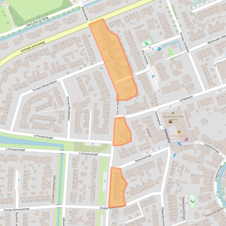 Kaart van postcodegebied 3155SG.