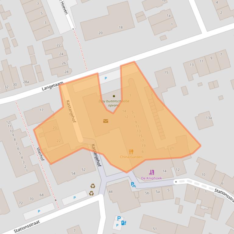 Kaart van postcodegebied 3155SN.