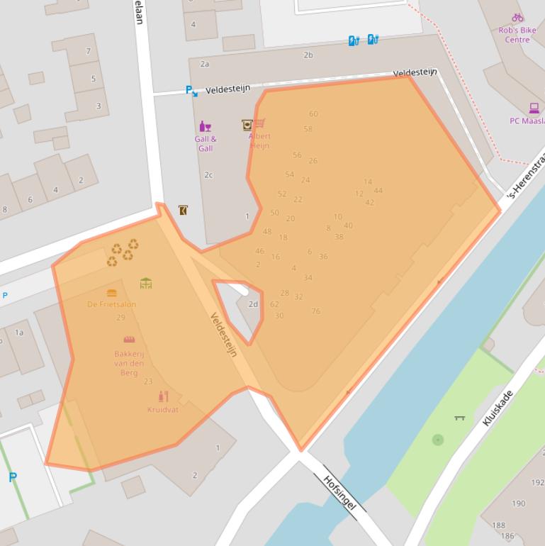 Kaart van postcodegebied 3155SR.