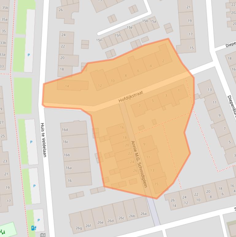 Kaart van postcodegebied 3155TD.