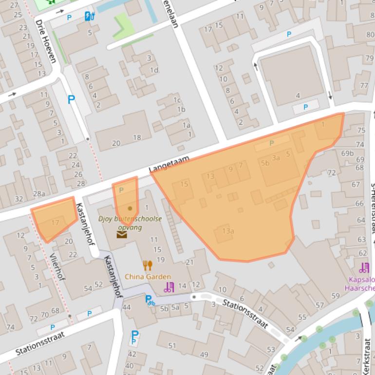 Kaart van postcodegebied 3155TE.