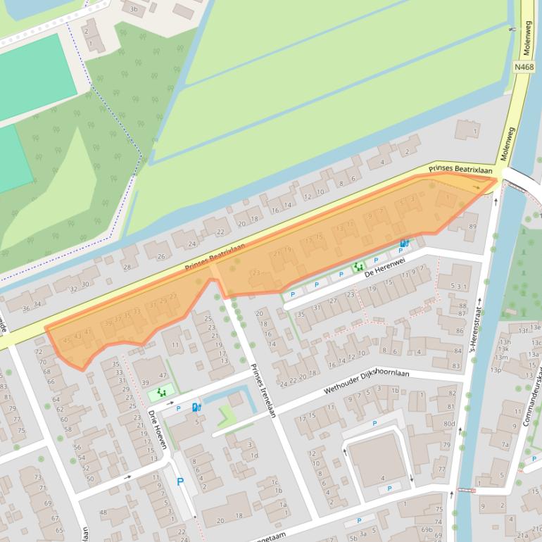 Kaart van postcodegebied 3155TH.