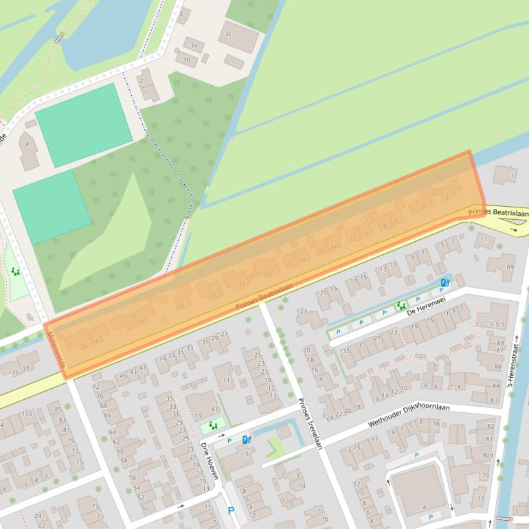 Kaart van postcodegebied 3155TJ.