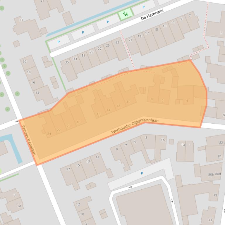 Kaart van postcodegebied 3155TP.