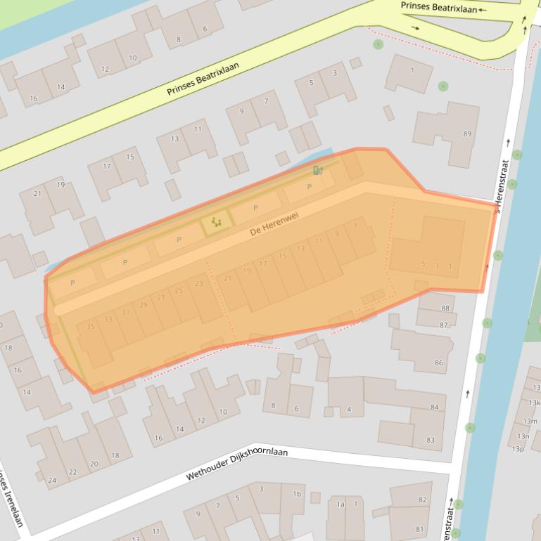 Kaart van postcodegebied 3155TT.