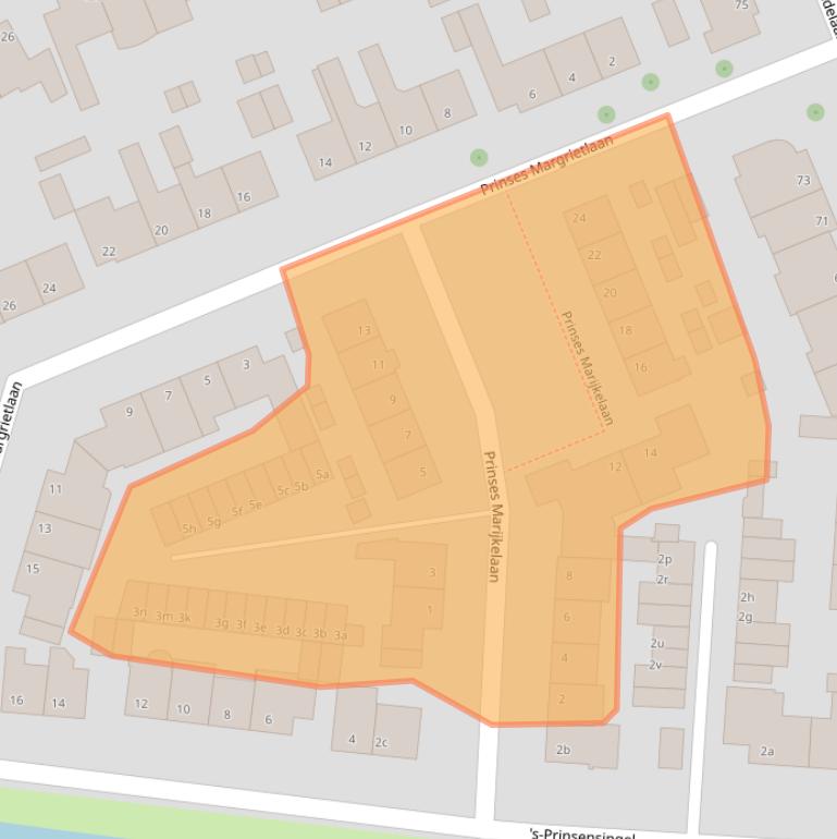 Kaart van postcodegebied 3155VG.