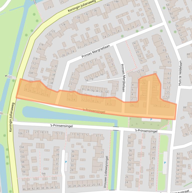 Kaart van postcodegebied 3155VL.
