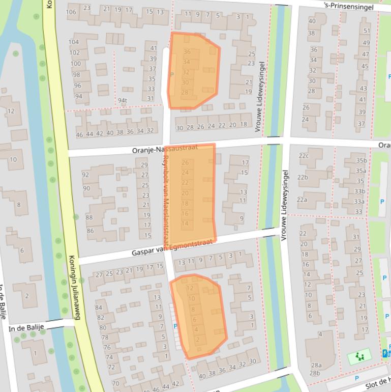 Kaart van postcodegebied 3155VN.