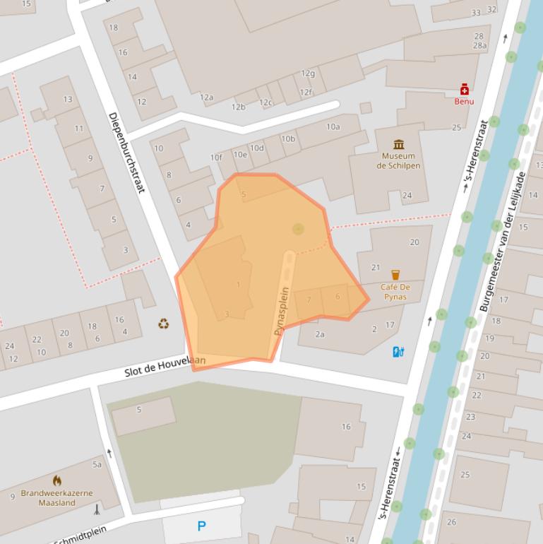 Kaart van postcodegebied 3155VX.