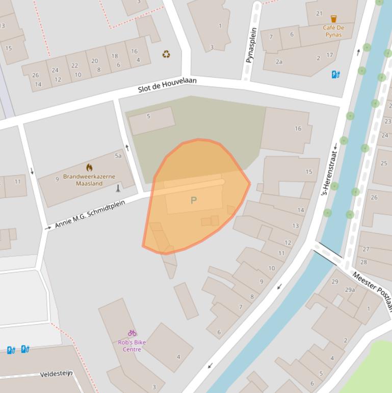 Kaart van postcodegebied 3155VZ.