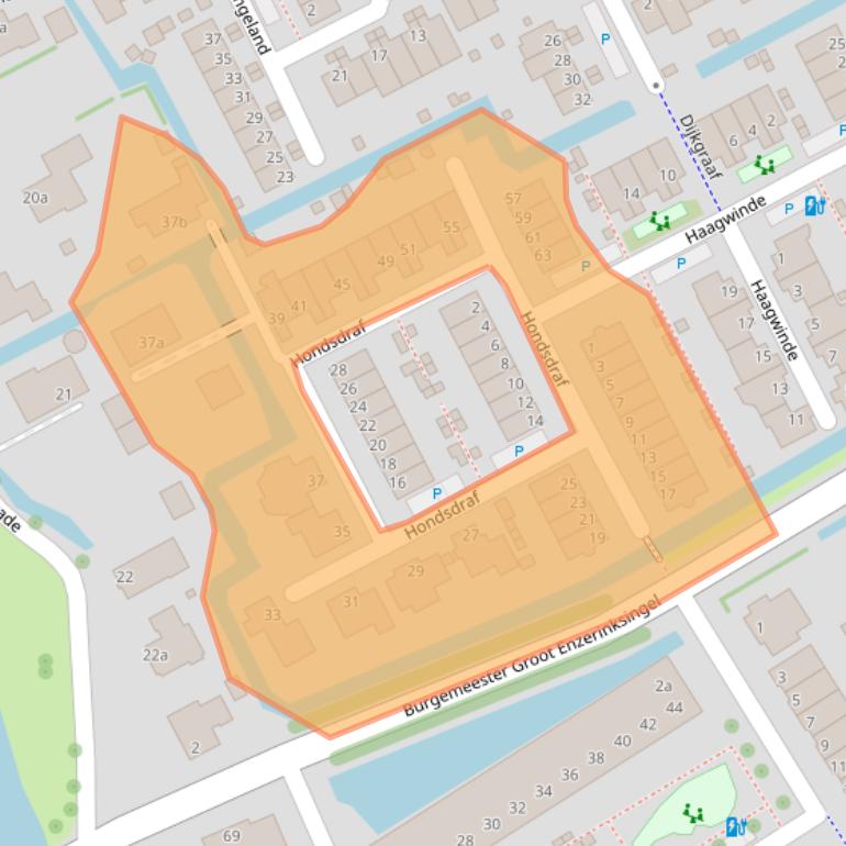 Kaart van postcodegebied 3155WD.