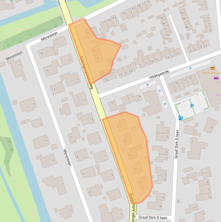 Kaart van postcodegebied 3155XE.