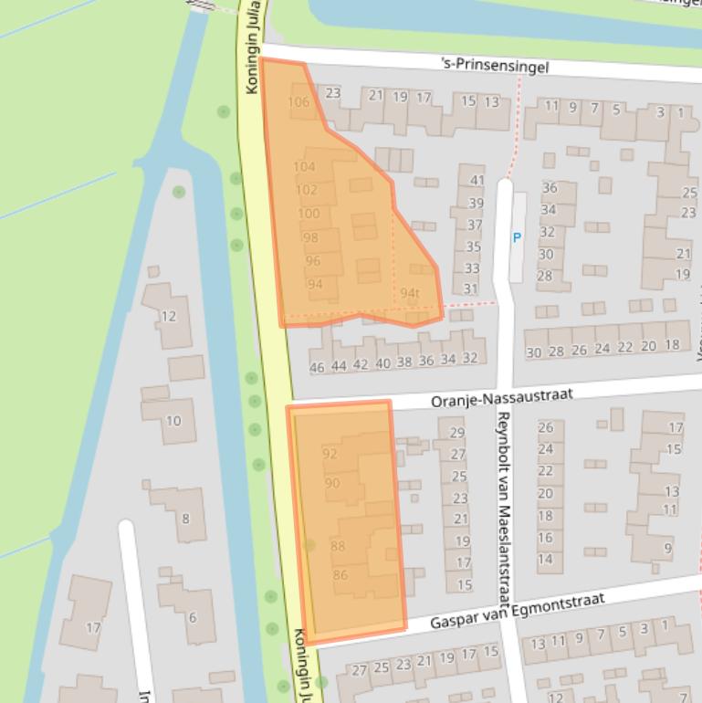 Kaart van postcodegebied 3155XH.