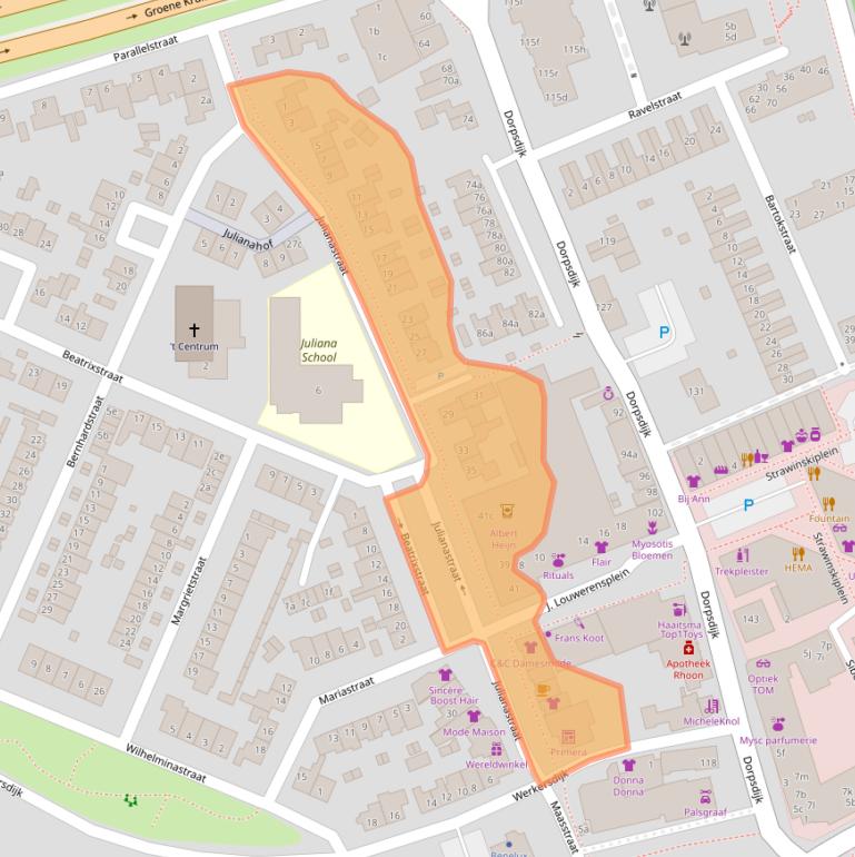 Kaart van postcodegebied 3161AJ.