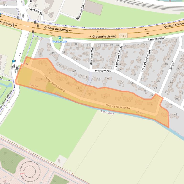 Kaart van postcodegebied 3161BC.