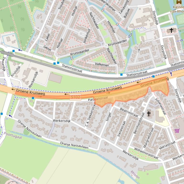 Kaart van postcodegebied 3161BD.