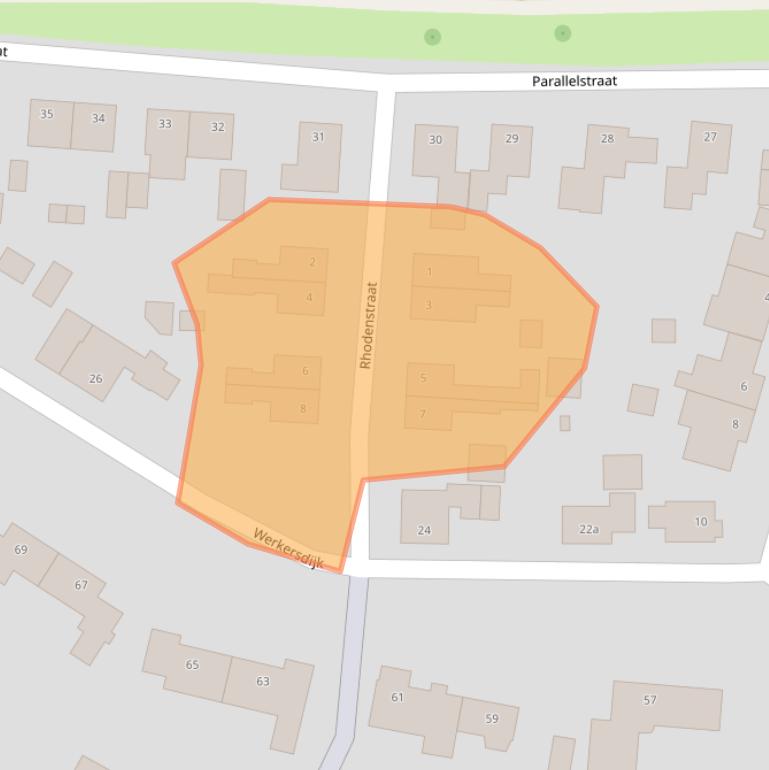 Kaart van postcodegebied 3161BG.