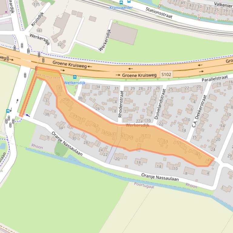 Kaart van postcodegebied 3161BM.