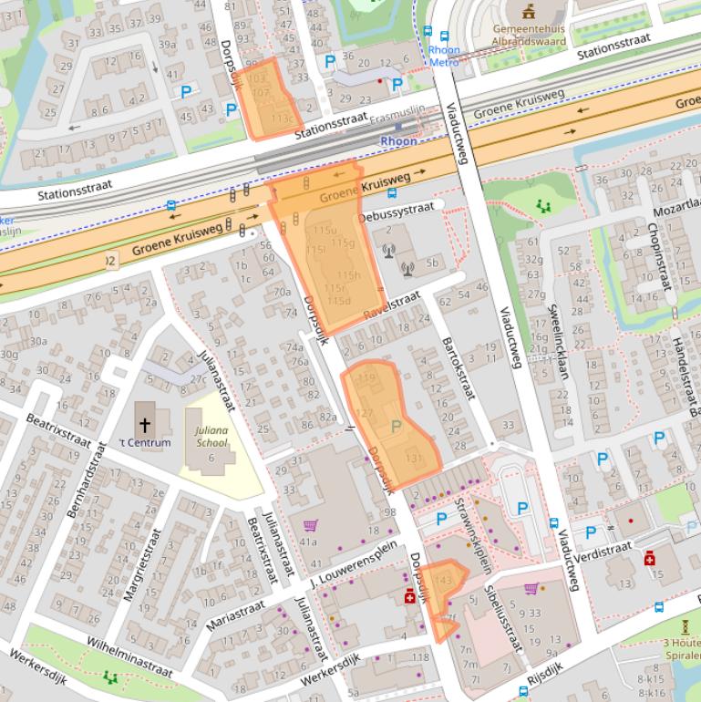 Kaart van postcodegebied 3161CA.