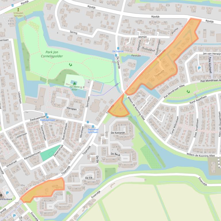 Kaart van postcodegebied 3161CX.
