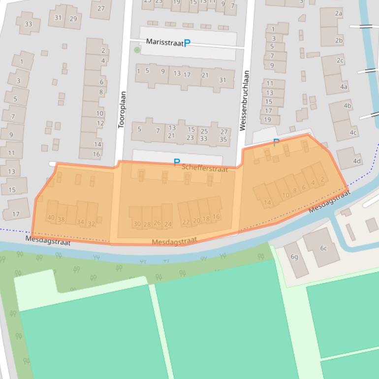 Kaart van postcodegebied 3161DD.