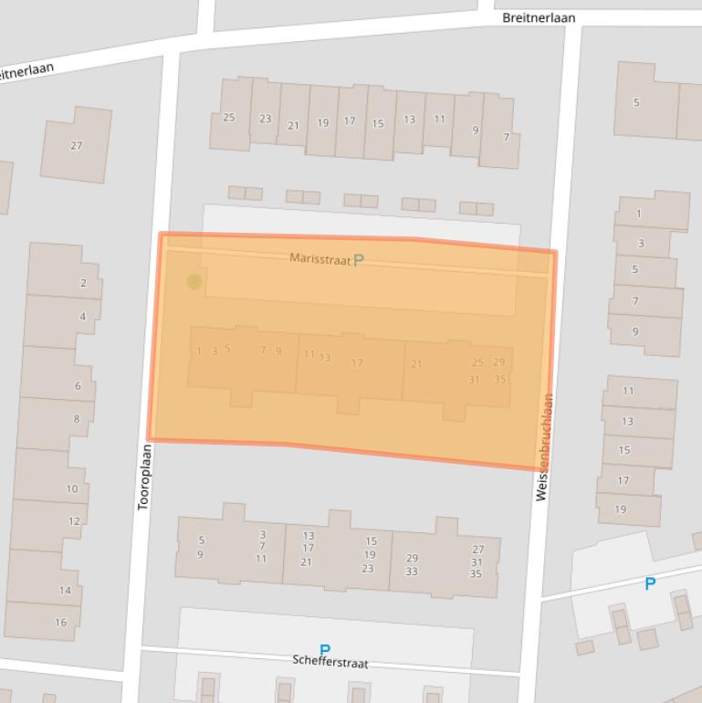 Kaart van postcodegebied 3161DG.