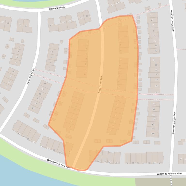 Kaart van postcodegebied 3161DK.