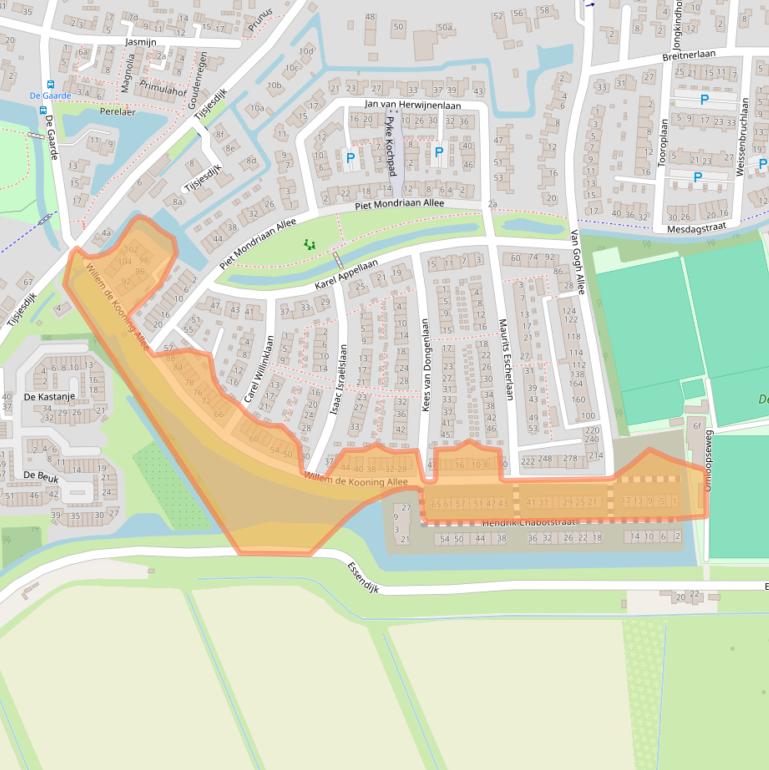 Kaart van postcodegebied 3161DT.