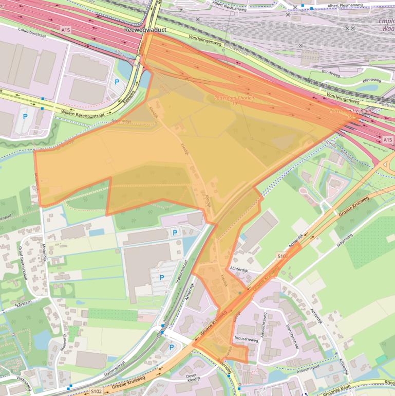 Kaart van postcodegebied 3161EK.