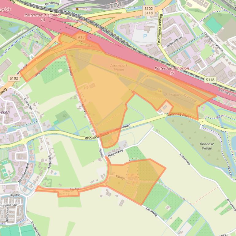 Kaart van postcodegebied 3161EW.