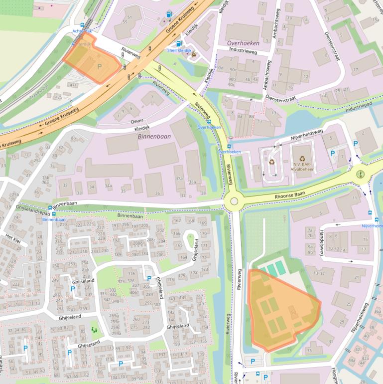 Kaart van postcodegebied 3161GM.