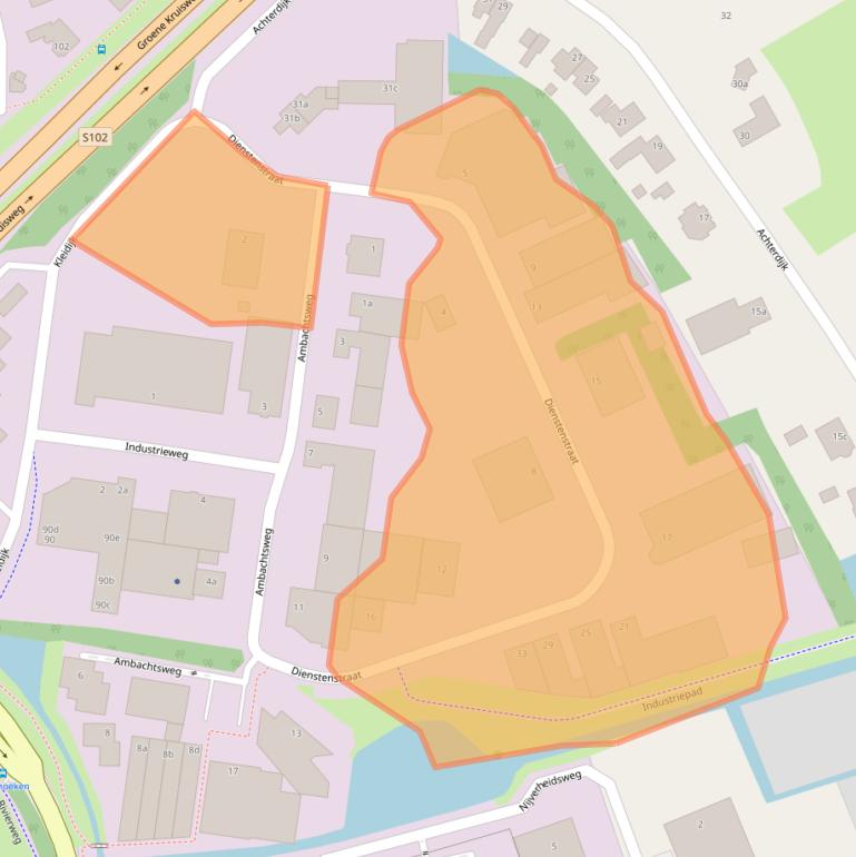 Kaart van postcodegebied 3161GN.