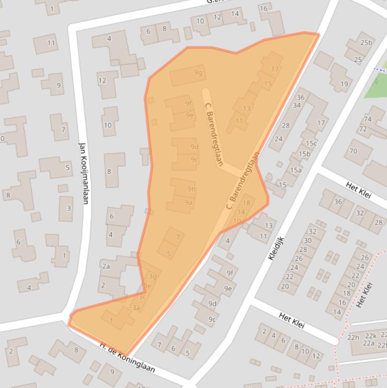 Kaart van postcodegebied 3161HA.