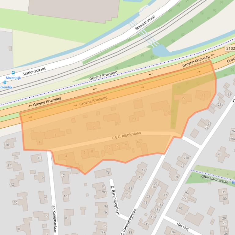 Kaart van postcodegebied 3161HB.